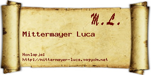 Mittermayer Luca névjegykártya